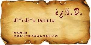 Órás Delila névjegykártya